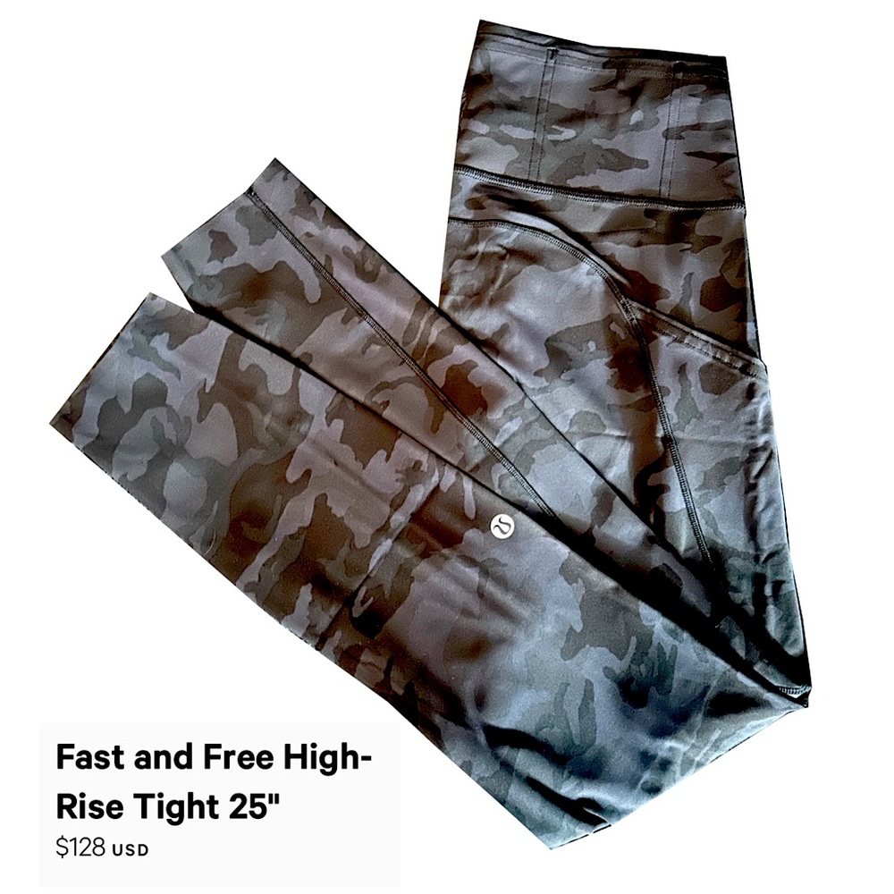 Rare LULULEMON FAST AND FREE Leggings 25 "
